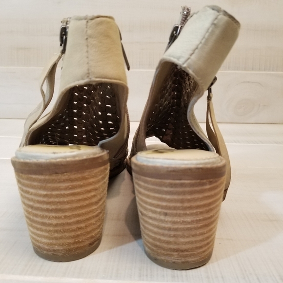 {8} Sam Edelman Cooper Woven Peep Toe Block Heels - Picture 7 of 15